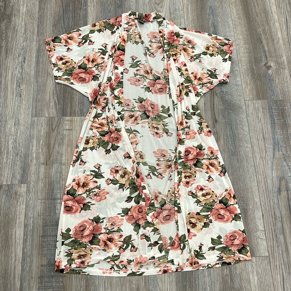 Revamped mesh floral cardigan